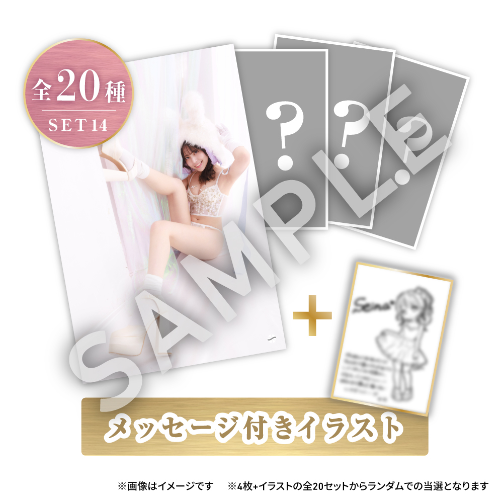 14 デジタル写真4枚+メッセージ付きイラスト